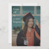 modern arch-shaped graduation  招待状 (裏面)