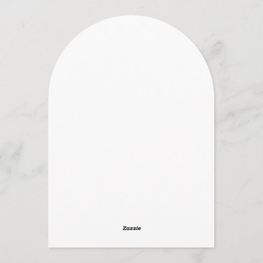 Modern Arch Wedding Invitation | Stylish Aesthetic 招待状 (裏面)