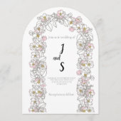 Modern Arch Wedding Invitation | Stylish Aesthetic 招待状 (正面)