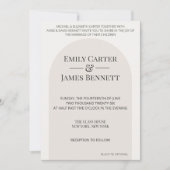 Modern Arch Wedding Invitation Template 招待状 (正面)