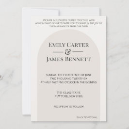 Modern Arch Wedding Invitation Template 招待状
