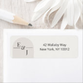 Modern Arch Wedding Return Address Labels ラベル (インサイチュ)