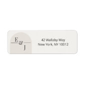 Modern Arch Wedding Return Address Labels ラベル (正面)