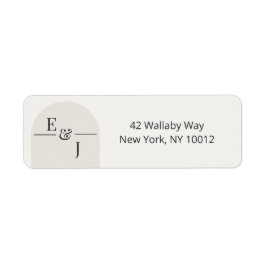 Modern Arch Wedding Return Address Labels ラベル