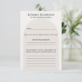 Modern Arch Wedding RSVP Card Template (スタンド正面)