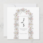 Modern Arch Wedding Thank you card サンキューカード (正面)