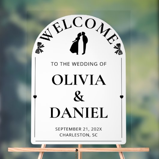 Modern Arch Wedding Welcome Layout アクリルサイン (ニュートラル)