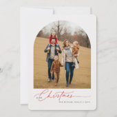Modern Arched Layout Family Two Photo Christmas シーズンカード (正面)