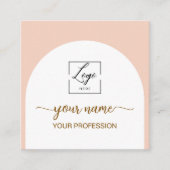 Modern Arched Qr Code Logo Business Card スクエア名刺 (正面)