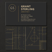 Modern Architect Black Gold 名刺