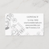 Modern Architect Business Card 名刺 (裏面)