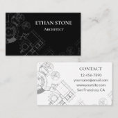 Modern Architect Business Card 名刺 (正面/裏面)