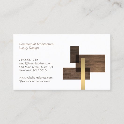 Modern Architect Firm Logo 名刺 (裏面)