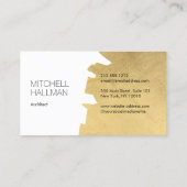 Modern Architect Gold Minimal White 名刺 (裏面)