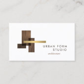 Modern Architect Wood Logo 名刺 (正面)