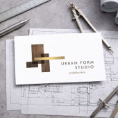 Modern Architect Wood Logo 名刺