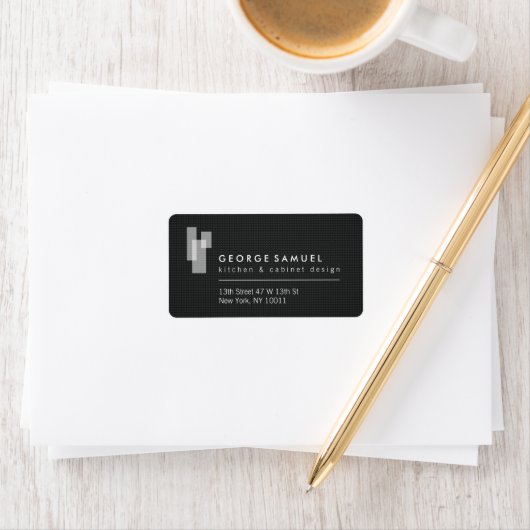 Modern Architectural Blocks Logo ラベル (インサイチュ)