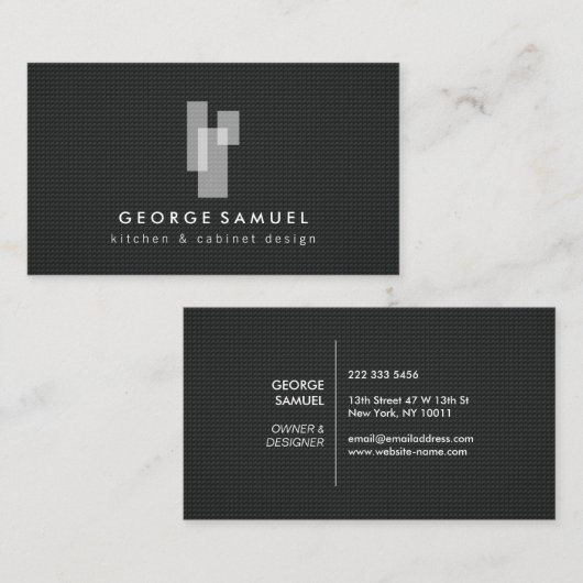 Modern Architectural Blocks Logo 名刺 (正面/裏面)