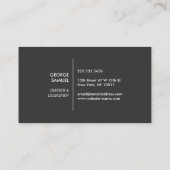 Modern Architectural Blocks Logo II White/Gray 名刺 (裏面)