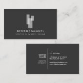 Modern Architectural Blocks Logo II White/Gray 名刺 (正面/裏面)