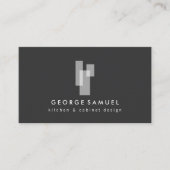 Modern Architectural Blocks Logo II White/Gray 名刺 (正面)