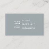 Modern Architectural Blocks Logo II White/Slate 名刺 (裏面)