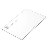 Modern Architectural Blocks Logo Minimalist Large ノートパッド (アングル)