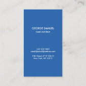 Modern Architectural Blocks Logo White/Blue 名刺 (裏面)