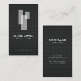 Modern Architectural Blocks Logo White/Gray  名刺