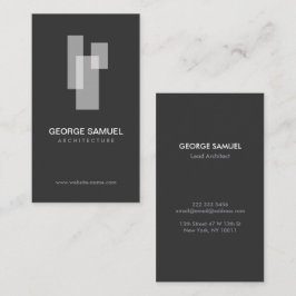 Modern Architectural Blocks Logo White/Gray  名刺