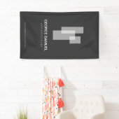 Modern Architectural Blocks Logo White/Gray  横断幕 (インサイチュ)