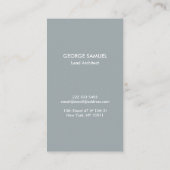 Modern Architectural Blocks Logo White/Slate 名刺 (裏面)