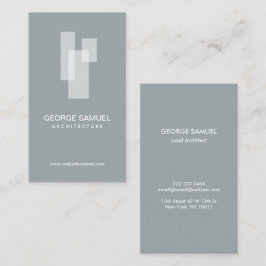 Modern Architectural Blocks Logo White/Slate  名刺