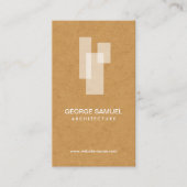 Modern Architectural Blocks Logo White/Tan 名刺 (正面)