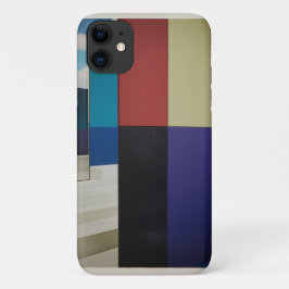 Modern Architectural Color-Block Abstract Apple  iPhone 11 ケース