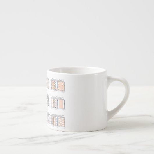 Modern Architectural Facade Design Mug エスプレッソカップ (右)