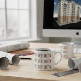 Modern Architectural Facade Design Mug エスプレッソカップ