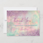 Modern Art Abstract Paint Watercolor Artist サンキューカード (正面)