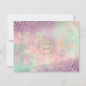 Modern Art Abstract Paint Watercolor Artist サンキューカード (裏面)