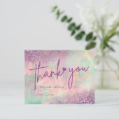 Modern Art Abstract Paint Watercolor Artist サンキューカード (スタンド正面)