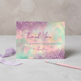 Modern Art Abstract Paint Watercolor Artist サンキューカード