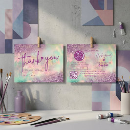 Modern Art Abstract Paint Watercolor Artist サンキューカード