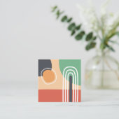 Modern art abstract rainbow and sun エンクロージャーカード (スタンド正面)