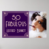 Modern Art Deco 50 and Fabulous Birthday ポスター (正面)