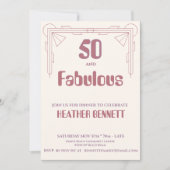 Modern Art Deco 50 and Fabulous Birthday  招待状 (正面)