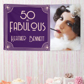 Modern Art Deco 50 and Fabulous Birthday 横断幕