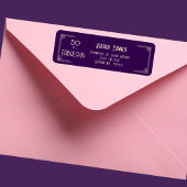 Modern Art Deco 50 and Fabulous Birthday Return ラベル