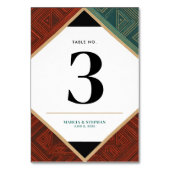 Modern Art Deco Geometric Diamond Frame   Table Nu テーブルナンバー (正面)