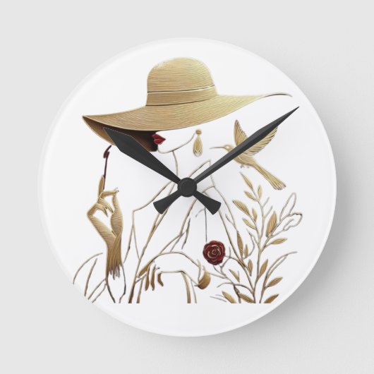 Modern Art & Fashion Wall Clock ラウンド壁時計 (正面)