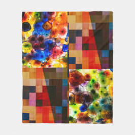 Modern Art Fusion フリースブランケット
